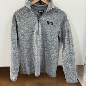 Patagonia women’s better sweater 1/4 zip fleece | grey | size M